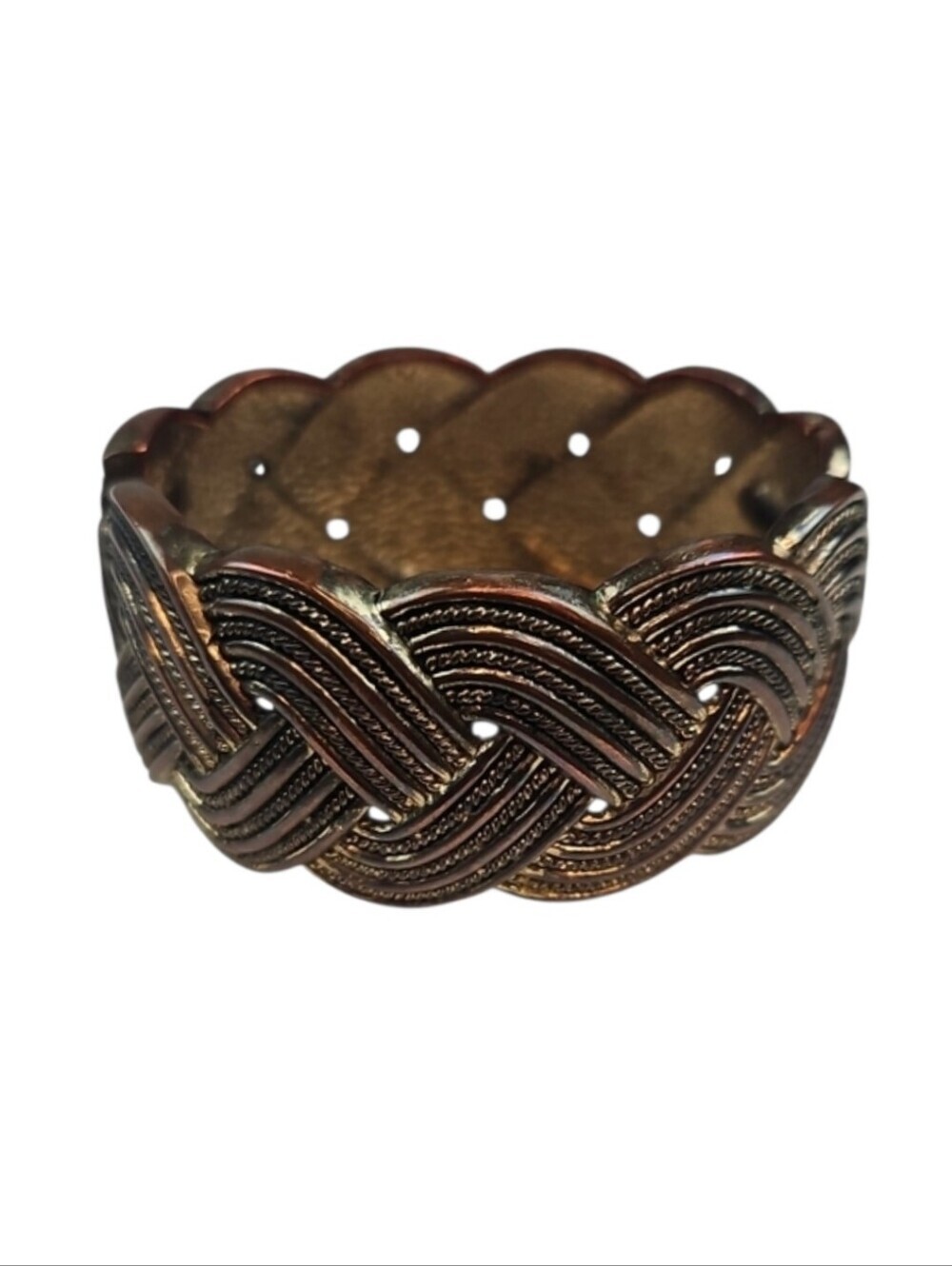 Vintage Hinge Cuff Bracelet Bronze Gold Jewelry